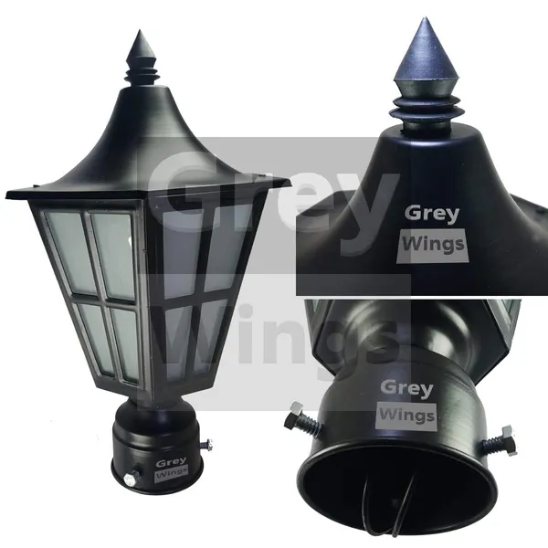 Outdoor_Black_Gate/Pillar/Garden_Light,_Big_(Color:_Black,_Bulb_not_included)