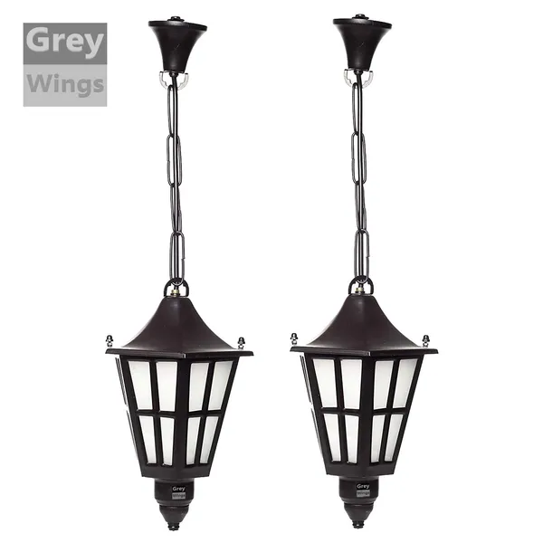 Pendant_Lamp,_Black_with_frosted_Glass,_Bell_Shape,_Bulb_Not_Included
