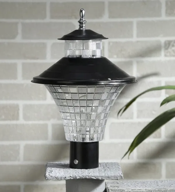 Outdoor_Light_for_Home_Decorative_Exterior/Outdoor_Light/Gate_Light/Garden_Lamp/Pillar_Lamp,_Black,_Bulb_Not_Included