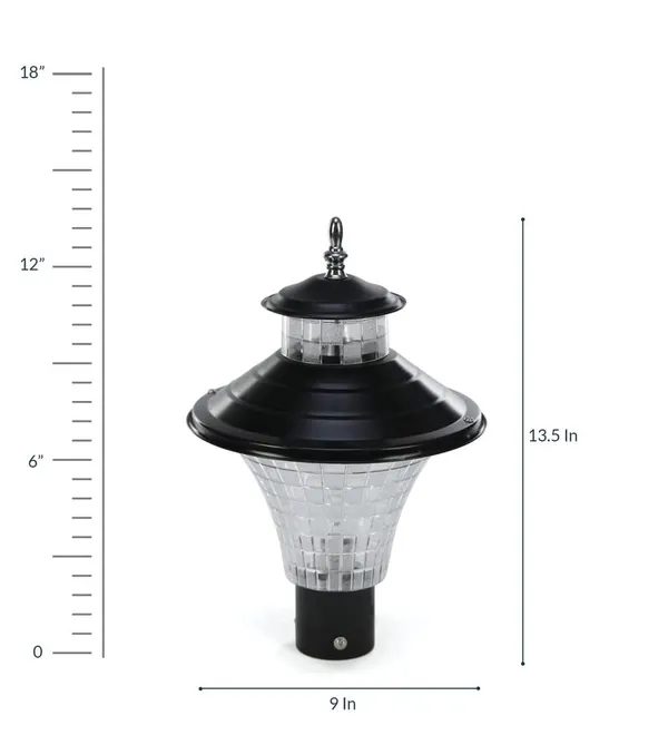 Outdoor_Light_for_Home_Decorative_Exterior/Outdoor_Light/Gate_Light/Garden_Lamp/Pillar_Lamp,_Black,_Bulb_Not_Included