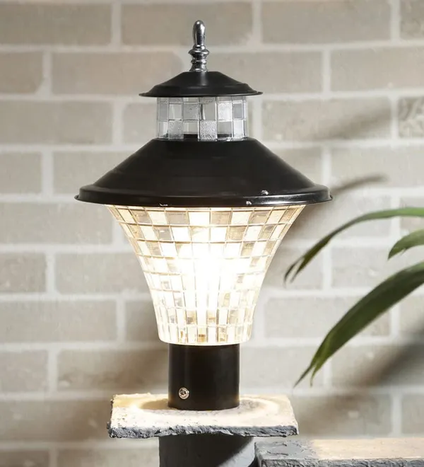 Outdoor_Light_for_Home_Decorative_Exterior/Outdoor_Light/Gate_Light/Garden_Lamp/Pillar_Lamp,_Black,_Bulb_Not_Included