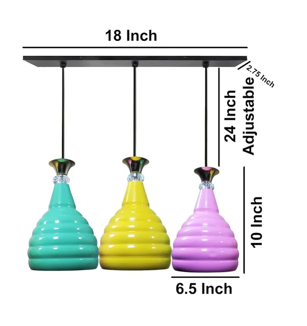Aluminium_3_Light_Linear_Hanging_Kangura,_Dia_6.5_Inch_Shade_Light,_Green