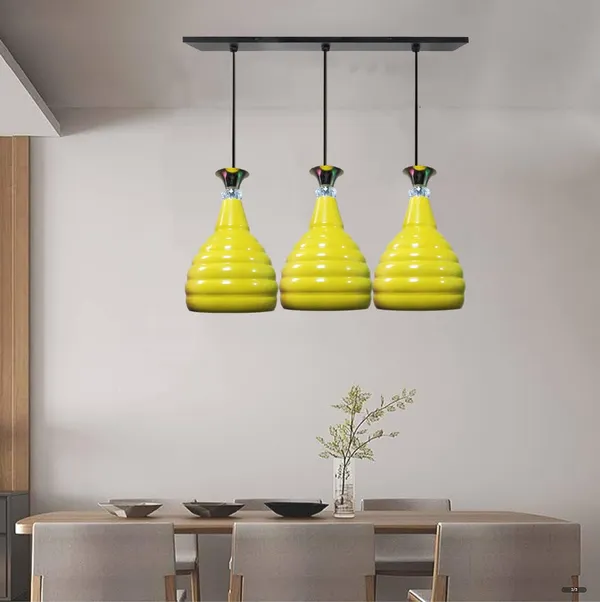 Aluminium_3_Light_Linear_Hanging_Kangura,_Dia_6.5_Inch_Shade_Light,_Yellow