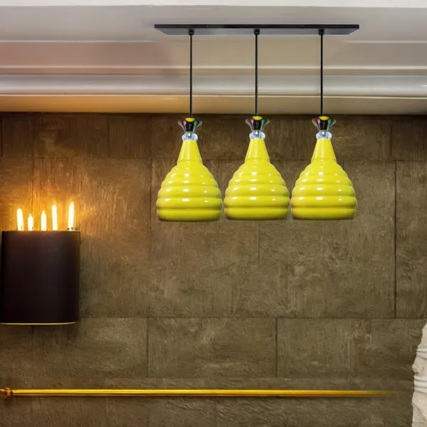 Aluminium_3_Light_Linear_Hanging_Kangura,_Dia_6.5_Inch_Shade_Light,_Yellow