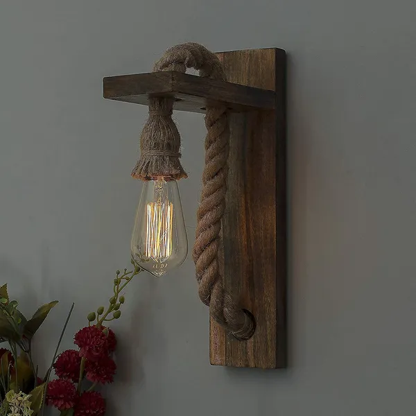 Rope_Wall_Lamp_with_Wooden_Base,_Urban_Retro_Style,_Wood,_Bulb_Not_Included