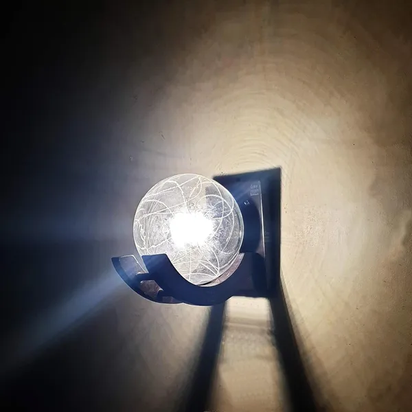 Wooden_Fixture_Glass_Dome_Wall_Lamp_Light_(Brown_and_Transparent_Lining,_Bulb_not_included)