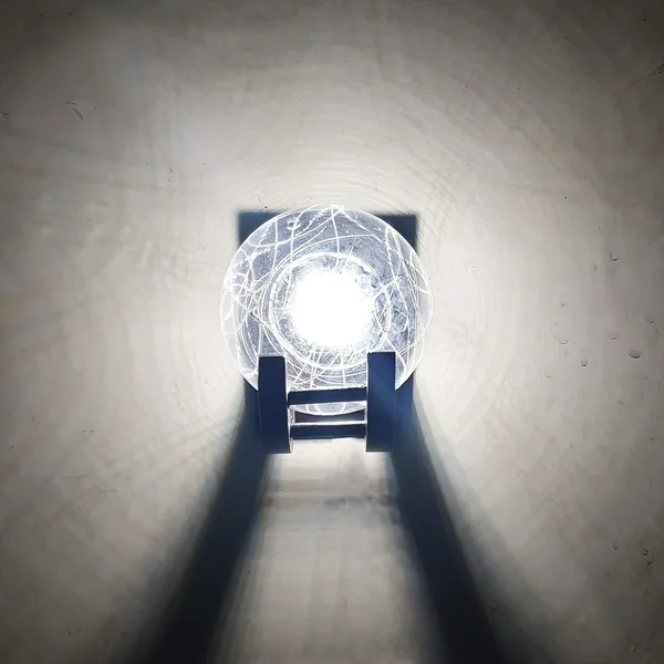 Wooden_Fixture_Glass_Dome_Wall_Lamp_Light_(Brown_and_Transparent_Lining,_Bulb_not_included)