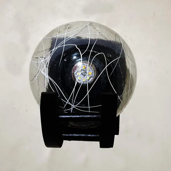Wooden_Fixture_Glass_Dome_Wall_Lamp_Light_(Brown_and_Transparent_Lining,_Bulb_not_included)