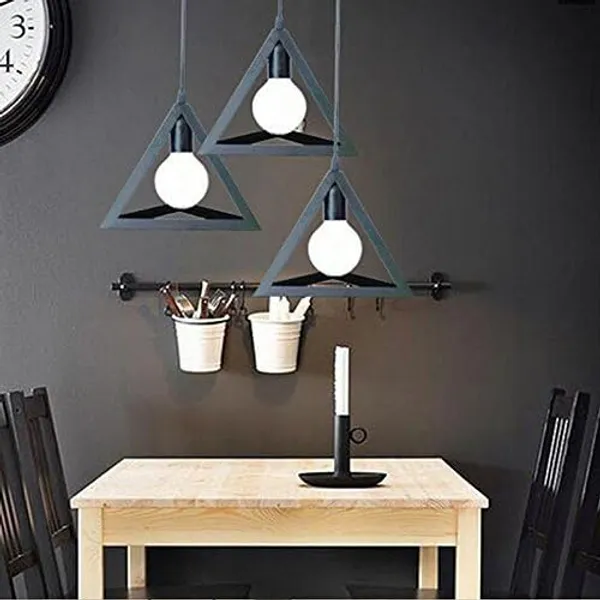 3_Lights_Triangle_Cluster_Chandelier_Hanging_Pendant_Ceiling_Light_Black_(Bulb_not_included)