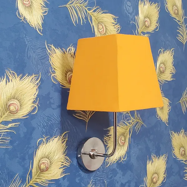 Fabric_Square_Shade_Wall_Light_with_Chrome_Fitting_Yellow_(Bulb_not_included)