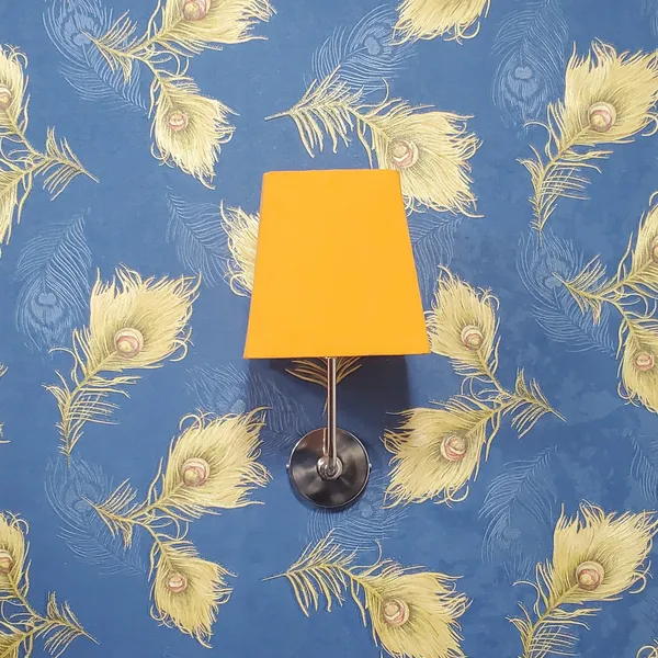Fabric_Square_Shade_Wall_Light_with_Chrome_Fitting_Yellow_(Bulb_not_included)