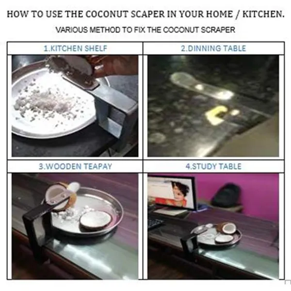 Silver_Steel_Table_Mountable_Coconut_Scraper/grater,_(DVCS-01Z)