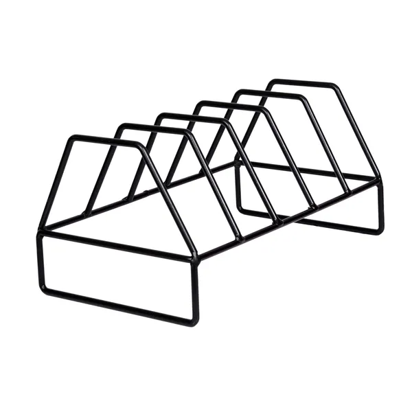 Alloy_Steel_Plate_Rack_with_5_Sections_and_Anti-Rust_Powder_Coated_(Black)DVKS-02B