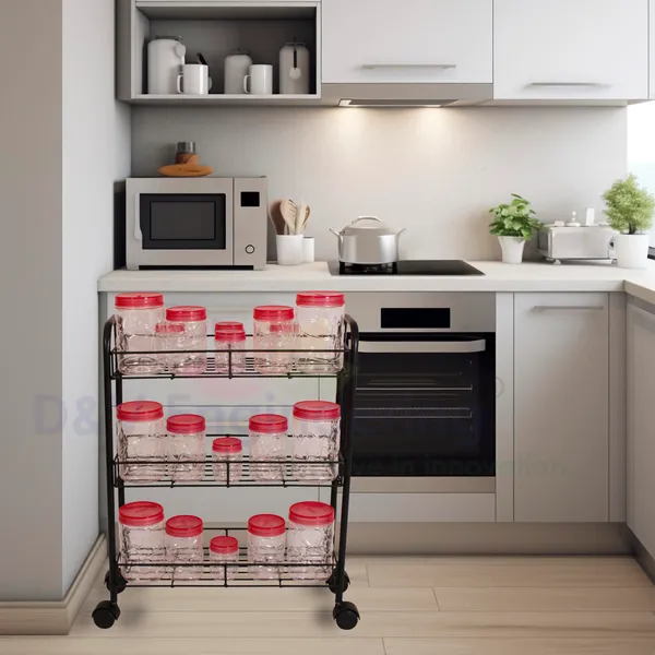 3-Tier_Kitchen_Rack_Organizer,_Kitchen_Trolley,_Rolling_Cart_with_Wheels_for_kitchen_to_storage_vegetables,spice_jars,_small_kitchenware_-_Black_(DVKS-08B-3T-WL)