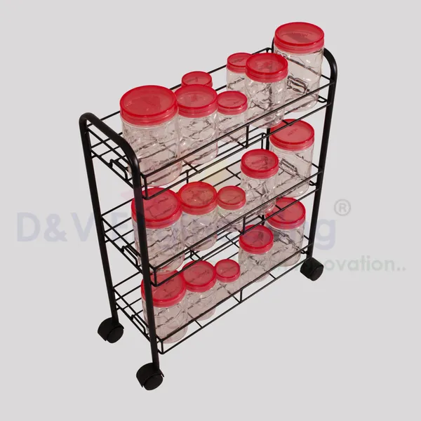 3-Tier_Kitchen_Rack_Organizer,_Kitchen_Trolley,_Rolling_Cart_with_Wheels_for_kitchen_to_storage_vegetables,spice_jars,_small_kitchenware_-_Black_(DVKS-08B-3T-WL)