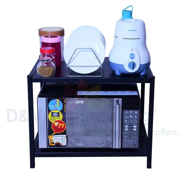 Multipurpose_Microwave_Oven_Stand_For_Kitchen_Countertop_Storage_Organizer-_Black_(2-Tier)(DVKS-09-B-2T)