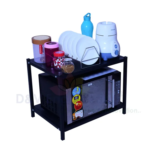 Multipurpose_Microwave_Oven_Stand_For_Kitchen_Countertop_Storage_Organizer-_Black_(2-Tier)(DVKS-09-B-2T)