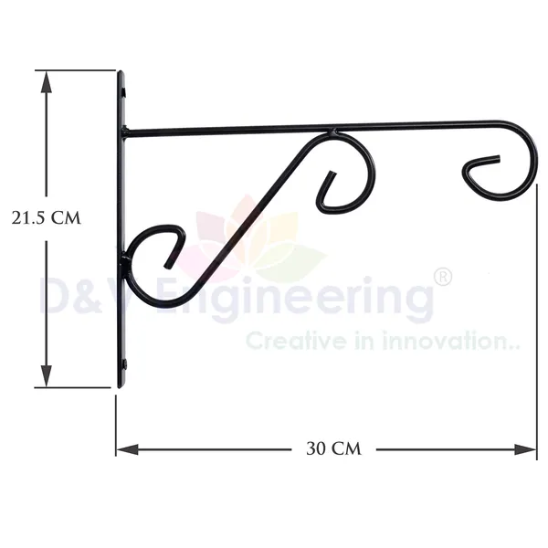 Set_of_2_-Plant_Hanger_Bracket_-Black
