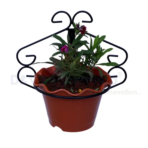 Black_Set_of_2,_Wall_Fixing_Wall_mounting_Wall_Hanging_Plant_Planter_Pot_Stand_Bracket_for_Balcony