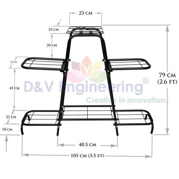 Plant_stands_for_indoor_balcony_or_living_room__Black_1_Piece_(DVPOT-13B)