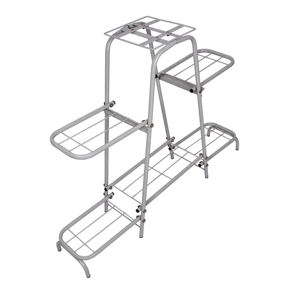 Stylish_metal_planter_stands_for_balcony_or_living_room_(Grey,_6_Pot_Stand)_DVPOT-13W