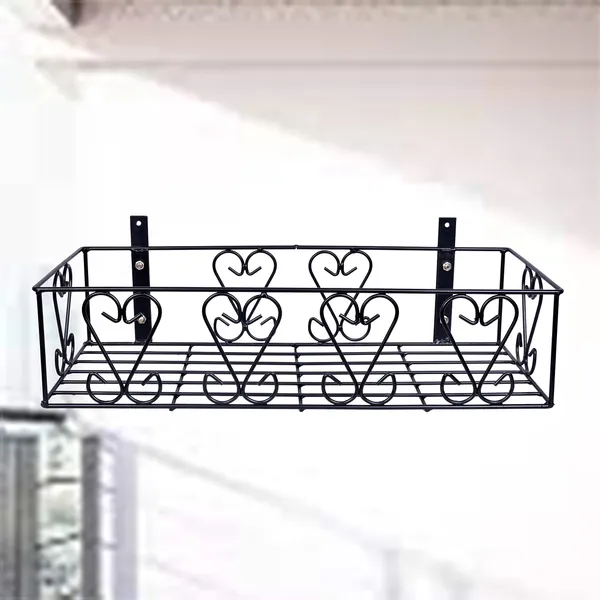 Wall_Fixing_Wall_Mounting_Wall_Hanging_Plant_Planter_Pot_Stand_Bracket_For_Balcony_Black_-_Medium,_Pack_Of_1,_Hanging_Shelves_(DVPOT-22B-M)