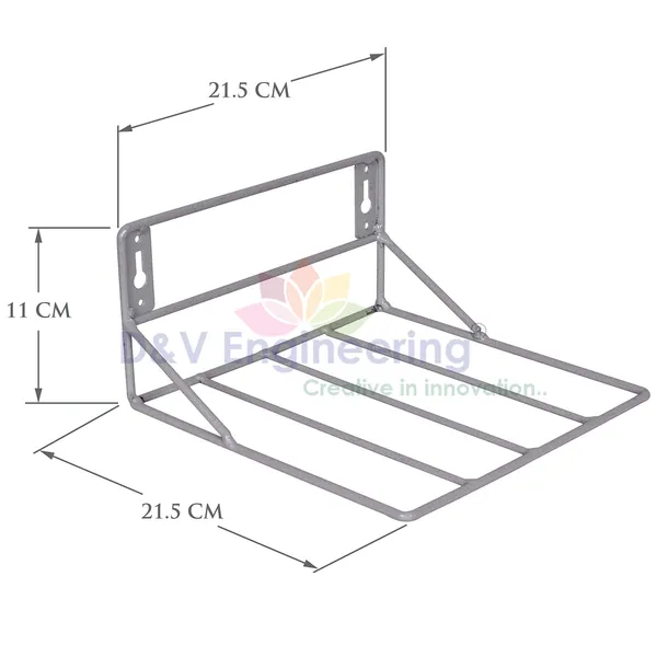Grey_Wall_Fixing_Wall_mounting_Wall_Hanging_Plant_Planter_Pot_Stand_Bracket_for_Balcony__(Pack_of-2)-_Small_(DVPOT-22W-S)