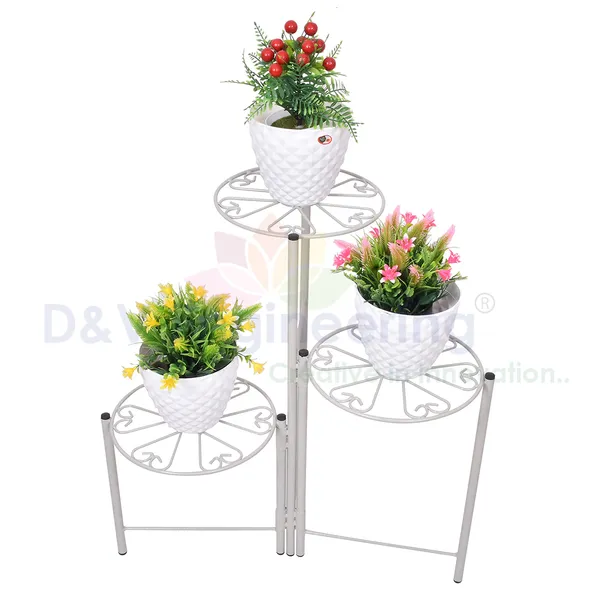 3-Tiered_Indoor/Outdoor_Foldable_Plant_Stand,_Pot_stand_-Grey_(DVPOT-29W)