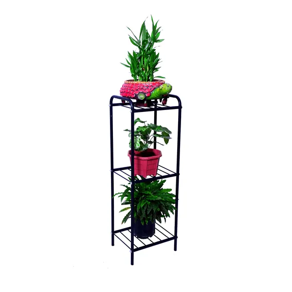 3-Tier_Indoor_Outdoor_Multipurpose_Plant_Stand_Rack,_Flower_Pot_Display_Shelf_-_Black_(DVPOT-30B-3T)