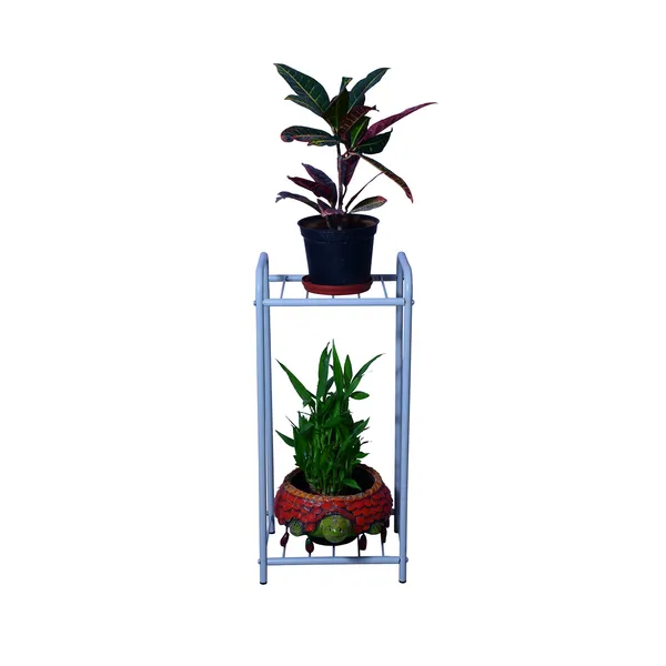 2-Tier_Indoor_Outdoor_Multipurpose_Plant_Stand_Rack,_Flower_Pot_Display_Shelf_-_Grey_(DVPOT-30W)2T