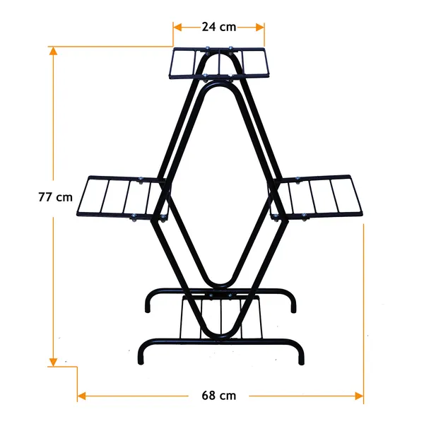 4_shelf_Plant_Stand_Indoor_Outdoor,_Flower_Pot_Holder_Display_Rack_for_Living_Room,_Balcony_(Diamond_Design)_DVPOT-46B