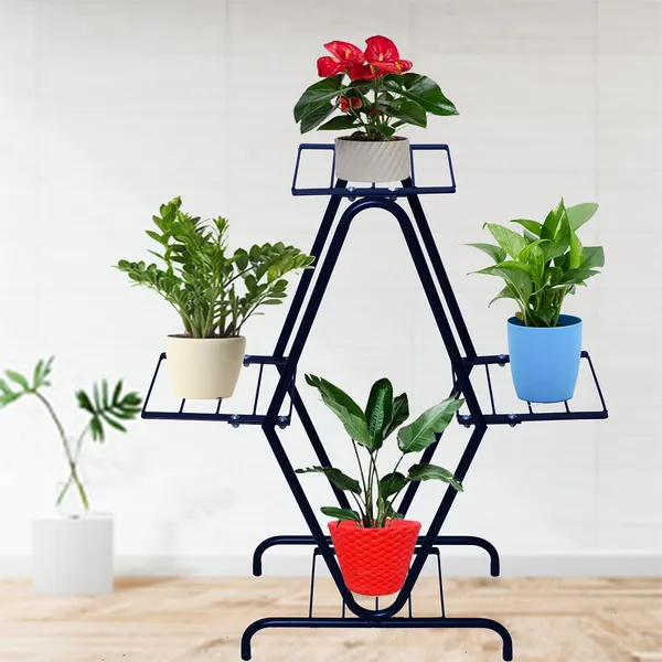4_shelf_Plant_Stand_Indoor_Outdoor,_Flower_Pot_Holder_Display_Rack_for_Living_Room,_Balcony_(Diamond_Design)_DVPOT-46B