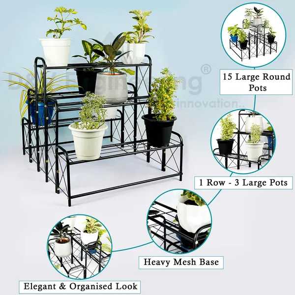 Indoor/Outdoor_5_Tier,_Planter_stand,_Flower_pot_stand_for_Home_and_Garden_Decor_-_Black