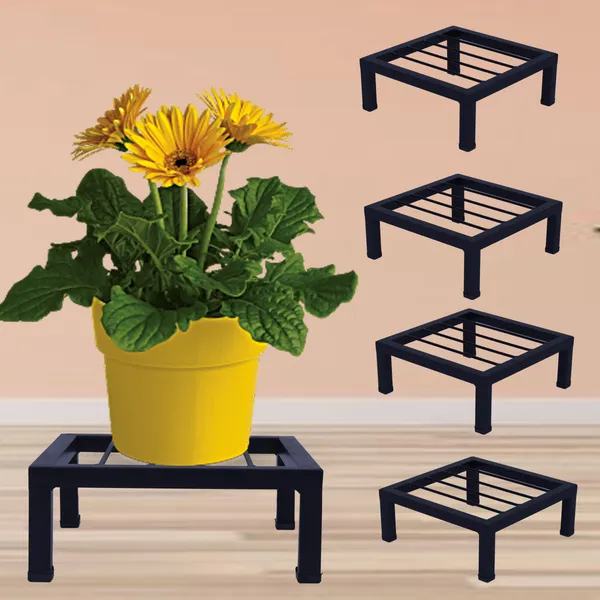 Heavy_Duty_Planter_Stand_Flower_Pot_Stand_Plant_Stands_for_Indoor_or_Outdoor_balcony,_25X25X11_CM_-_Black,_Pack_of_4_(DVPOT-51B-04)