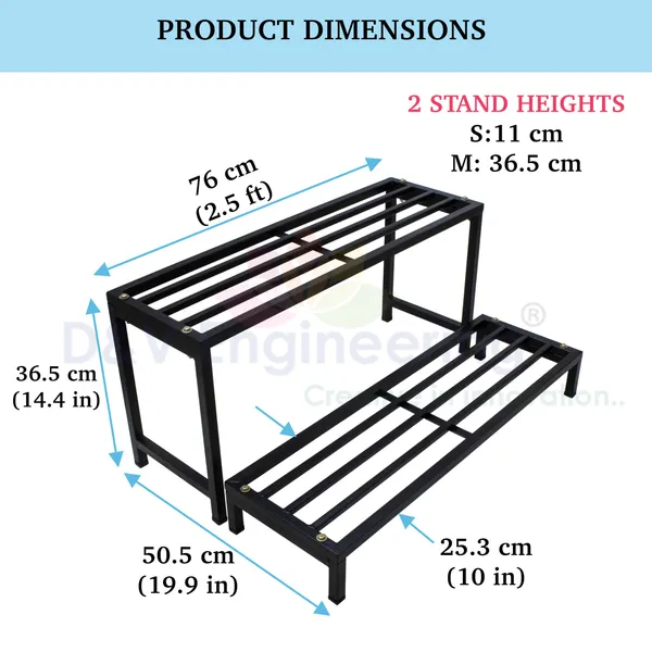 Premium_Multipurpose_Planter_Stand___Flower_Pot_Stand__plant_stand_for_Home_garden_balcony_-_2_Tier_(DVPOT-53B-2T)