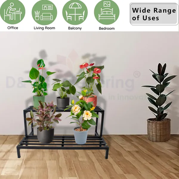 Premium_Multipurpose_Planter_Stand___Flower_Pot_Stand__plant_stand_for_Home_garden_balcony_-_2_Tier_(DVPOT-53B-2T)