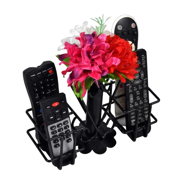 Metal_Living_Room_Tabletop_Flower_Vase_Organizer_For_Tv_Ac_Dvd_Dth_Remotes