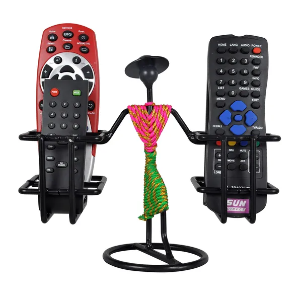 Stylish_Tabletop_Remote_Holder/Stand/Organizer/living_room_showpiece_for_TV_AC_DVD_DTH_Remotes_-_(4-Remotes,_Green_&_Pink)DVRS-06B