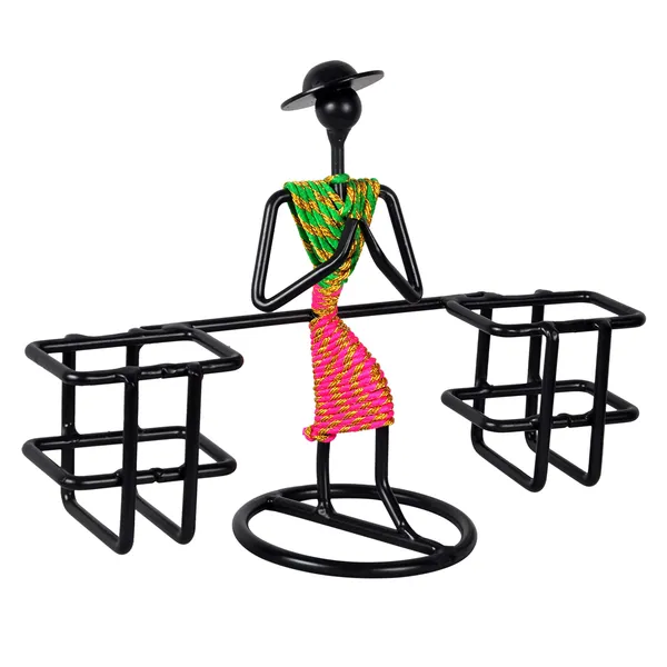 Metal_Livingroom_Decor_WELCOME_Gesture_Lady_Design_Remote_Holder/Stand/Organizer_for_TV_AC_DVD_DTH_Remotes