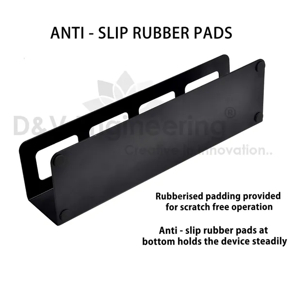Living_Room_Tabletop_LASER_CUT_Design_Remote_Holder/Stand/Organizer/showpiece_for_TV_AC_DVD_DTH_Remotes_(4_Remotes,_Black)DVRS-12B