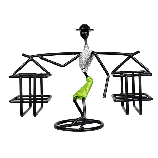 Remote_Holder/Remote_Stand_for_Living_Room_Decor_(Lady_carrying_Remotes_Design,_Silver_&_Green)