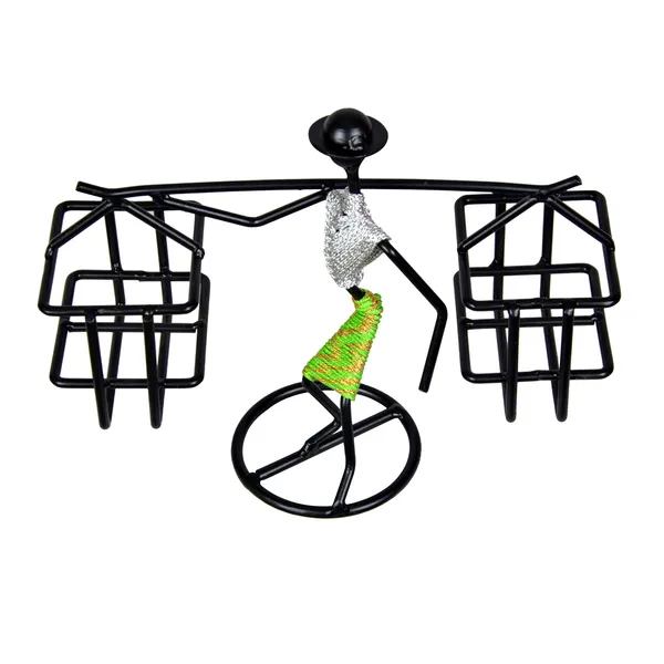 Remote_Holder/Remote_Stand_for_Living_Room_Decor_(Lady_carrying_Remotes_Design,_Silver_&_Green)