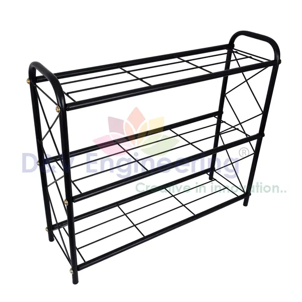 Heavy_duty_metal_Shoe_Rack/Organizer/Stand_for_home_(3-Tier)(DVSR-04B-3T)