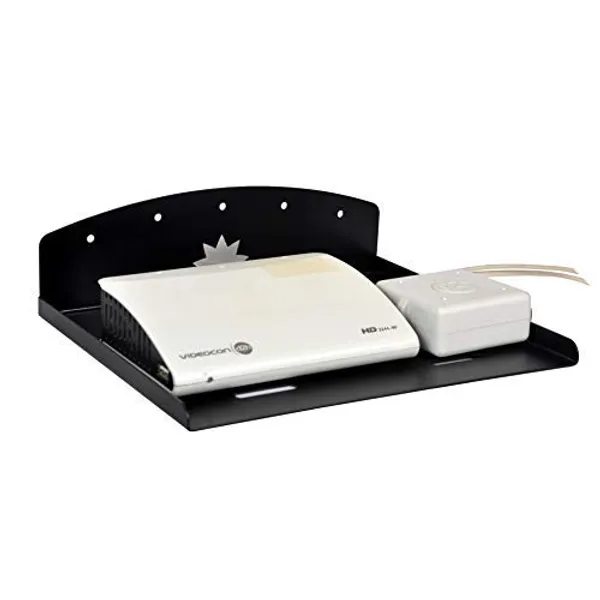 heavy_Duty_Wall_and_Ceiling_Mount_Set_top_box_stand_with_black_powder_coated_for_DVD,_Telephone,_WiFi_router_and_music_player_(Standard)__DVSTB-03B