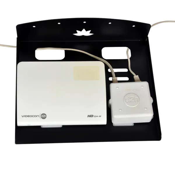 heavy_Duty_Wall_and_Ceiling_Mount_Set_top_box_stand_with_black_powder_coated_for_DVD,_Telephone,_WiFi_router_and_music_player_(Standard)__DVSTB-03B
