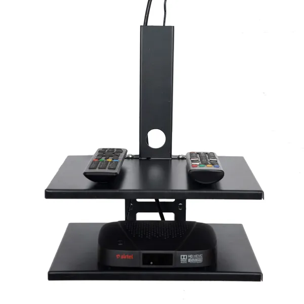 Double_Shelf_Wall_Mount_Stand/Set_Top_Box_Stand,_Tray_Size-11"X_9"_-_Black_(DVSTB-06B)