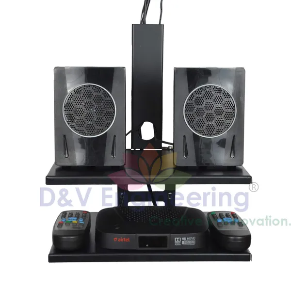 Double_Shelf_Wall_Mount_Stand/Set_Top_Box_Stand,_Tray_Size-11"X_9"_-_Black_(DVSTB-06B)