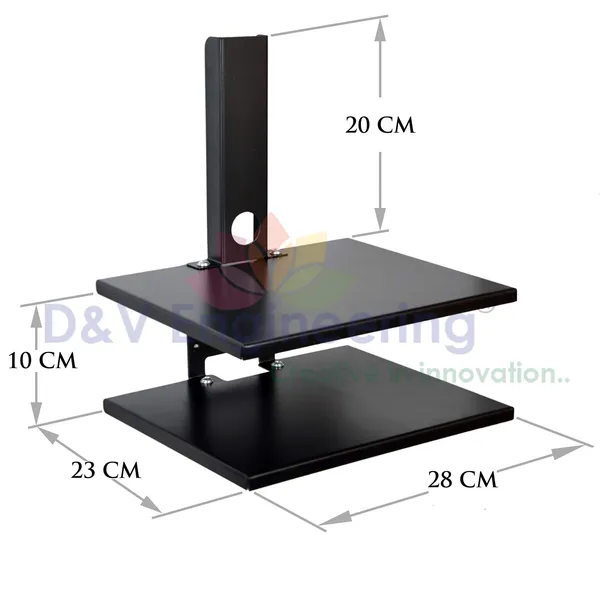 Double_Shelf_Wall_Mount_Stand/Set_Top_Box_Stand,_Tray_Size-11"X_9"_-_Black_(DVSTB-06B)