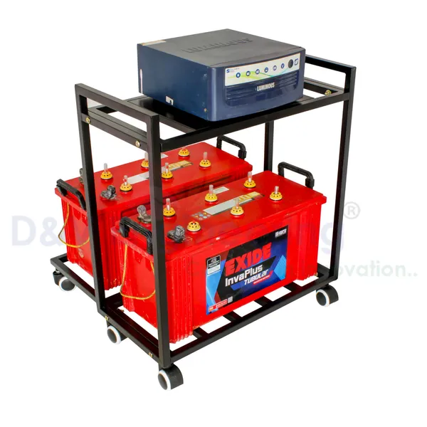 2_Tier_UPS_Stand_for_Battery_and_Inverter_for_Home_|_Battery_Stand_for_Inverter_with_Rolling_Caster_Wheels_(DVUPS-02B)