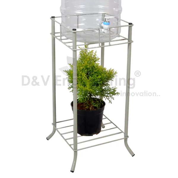 Metal_Water_Dispenser/Can/Pot/20_L_Bottle_Holder/Stand_For_Home&Kitchen,_Office,_School,Hospitals_(Square_Ring_Size_27X27Cm,_Height-53_Cm,_Grey),_50_Kilogram